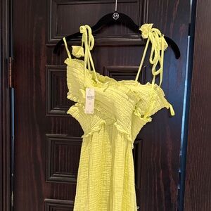 Anthropologie Lime Maxi Dress